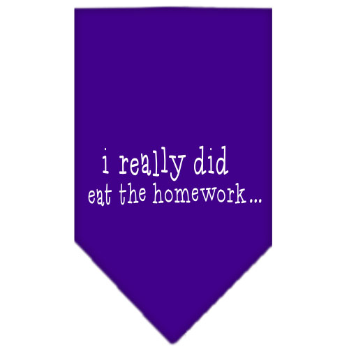 I really did eat the Homework Screen Print Bandana Purple Small